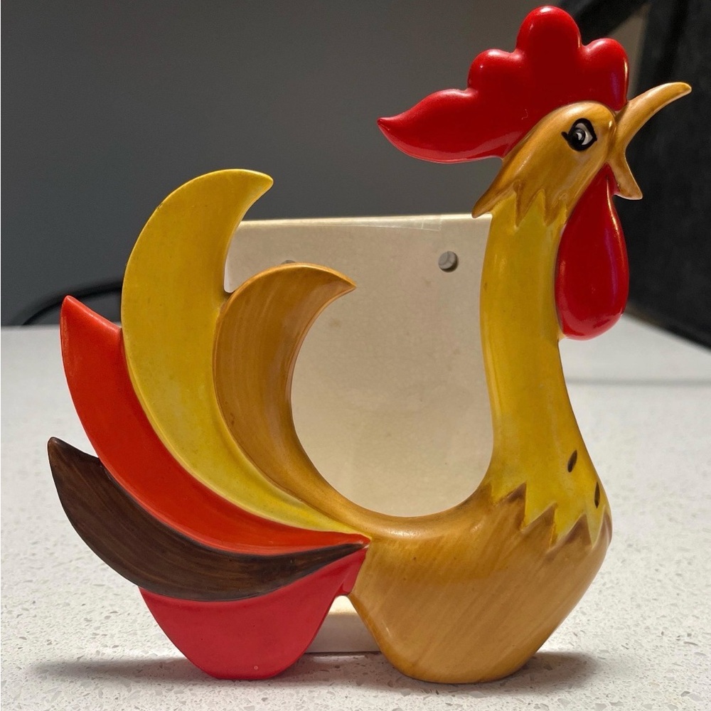 Vintage Holt Howard Rooster Wall Pocket 1960 Japan Napkin/Letter Holder Decor